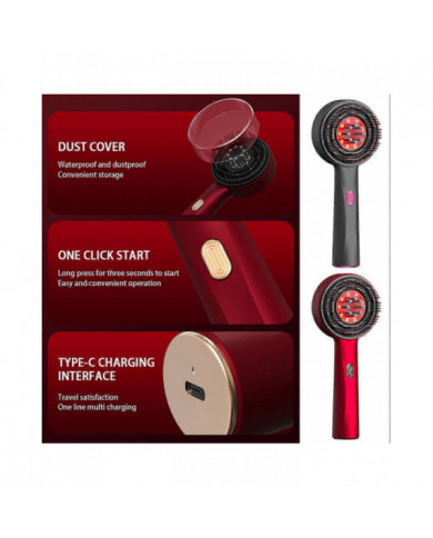 Peigne de massage électrique du cuir chevelu Shiatsu - Traitement de la croissance des cheveux par thérapie par la [...]