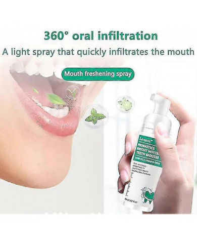 1-3Pcs Lenaro Probiotiques Brillant Blanchiment Dents Mousse, Lenaro Oral Repair Mousse