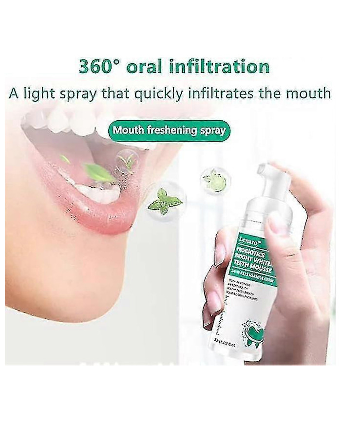 1-3Pcs Lenaro Probiotiques Brillant Blanchiment Dents Mousse, Lenaro Oral Repair Mousse