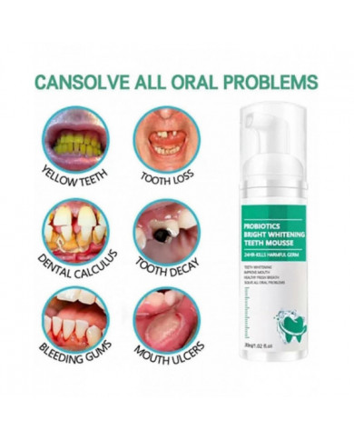 1-3Pcs Lenaro Probiotiques Brillant Blanchiment Dents Mousse, Lenaro Oral Repair Mousse