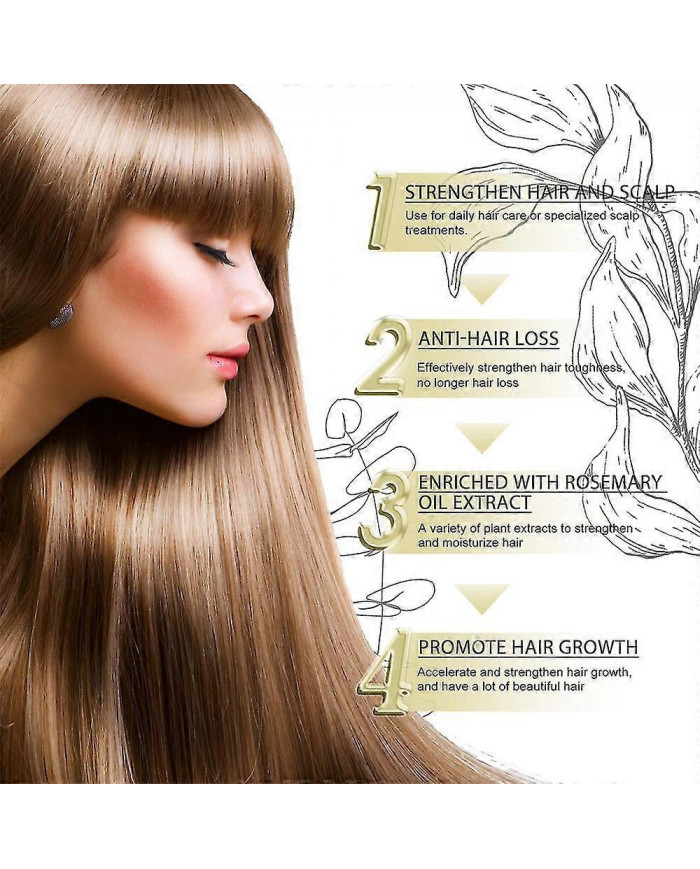 1-3x 60ml Huile naturelle de croissance des cheveux, Huile de croissance des cheveux naturelle végétalienne [...]