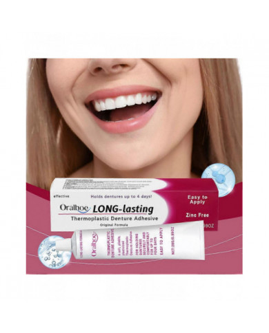 Adhésif pour prothèses dentaires longue durée Crème adhésive imperméable pour prothèses dentaires pour le [...]