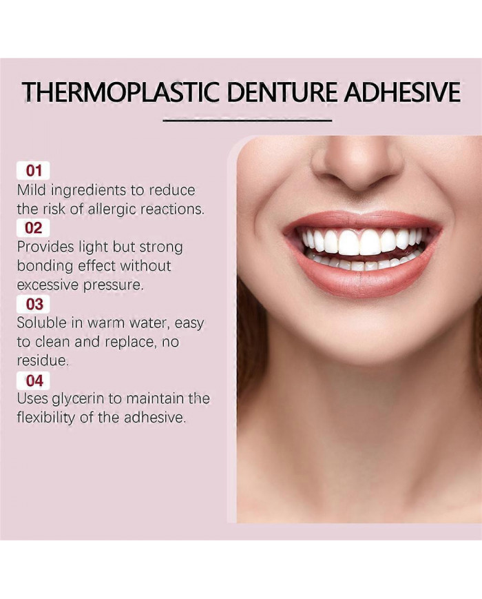 Adhésif pour prothèses dentaires, adhésif pour prothèses dentaires thermoplastique, prise en main confortable et [...]