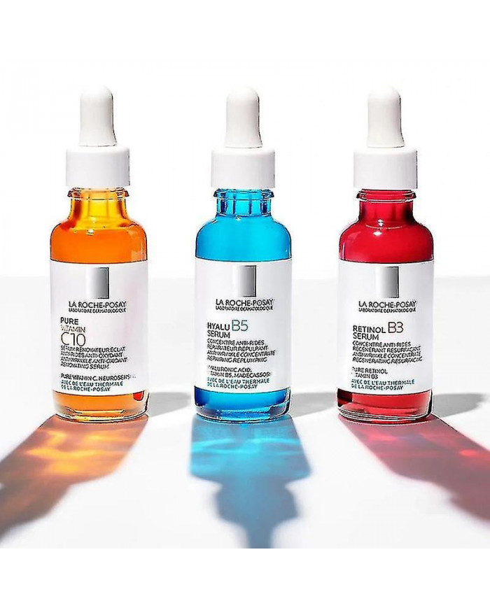 3pcs/pack Sérum Hyalu B5/rétinol B3/pure Vitamine C10/Sérums Anti-âge Ridules Blanchissant Essence Faciale
