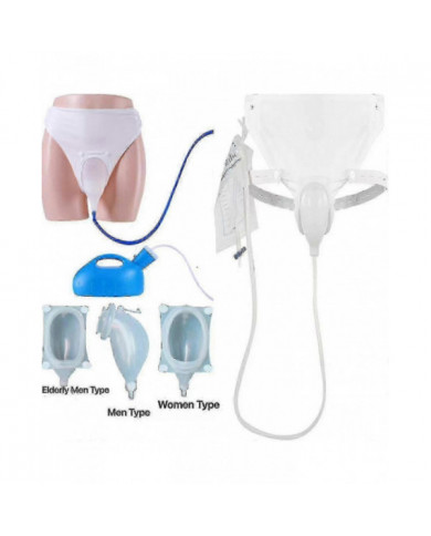 Collecteur d’urine en silicone, 3 types avec 2 sacs de cathéter d’urine pour homme âgé