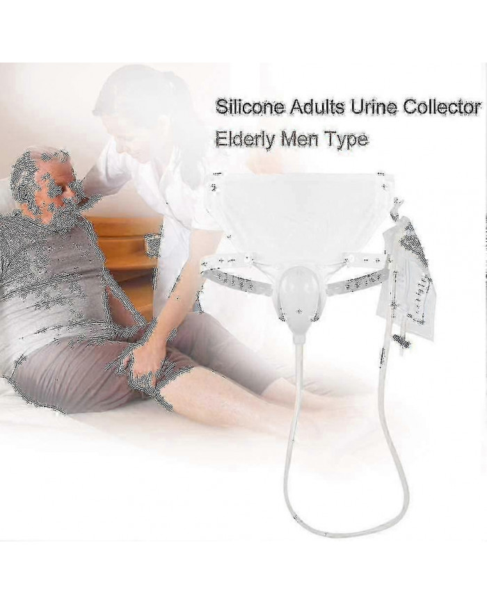 Collecteur d’urine en silicone, 3 types avec 2 sacs de cathéter d’urine pour homme âgé
