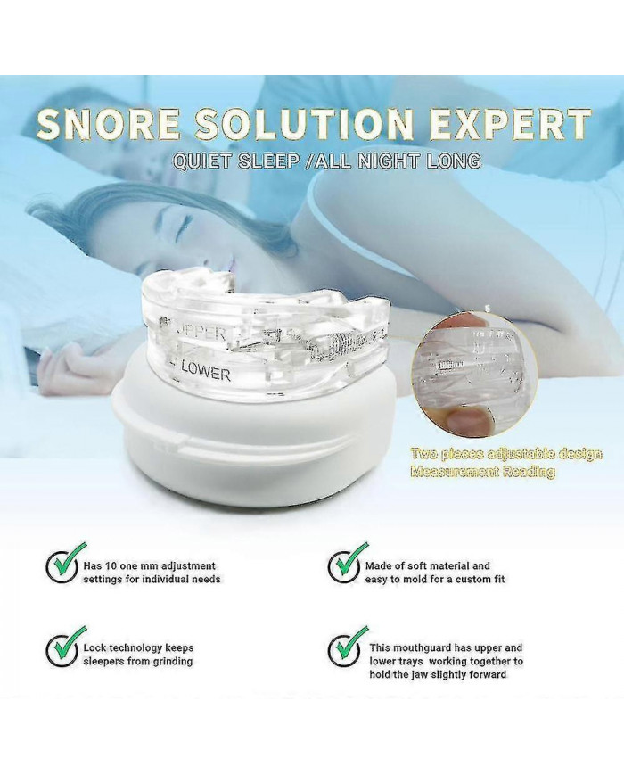 Protège-dents anti-ronflement, embout buccal anti-ronflement réglable, protège-dents nocturnes Bruxisme Sleeping Guard