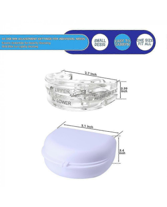 Protège-dents anti-ronflement, embout buccal anti-ronflement réglable, protège-dents nocturnes Bruxisme Sleeping Guard