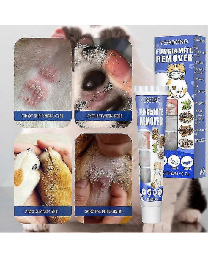 Crème pour la peau des animaux de compagnie Traitement de la teigne Acariens Anti-démangeaisons Traite les [...]