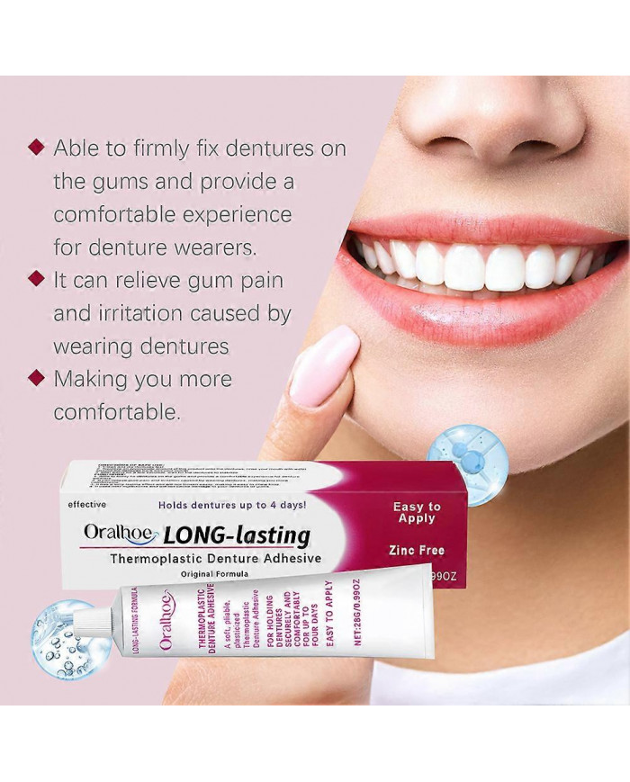 1/2/3pcs adhésif thermoplastique pour prothèses dentaires Lasting Super Hold Crème adhésive pour prothèses [...]