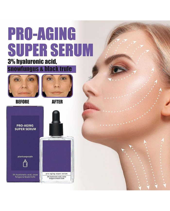 Super Sérum Pro Aging, Super Sérum Anti-Âge Plantsaepurple Pro, Sérum Visage Pro Anti-Âge 3% Acide Hyaluronique, [...]