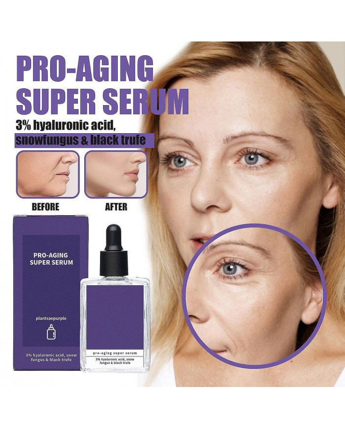 Super Sérum Pro Aging, Super Sérum Anti-Âge Plantsaepurple Pro, Sérum Visage Pro Anti-Âge 3% Acide Hyaluronique, [...]