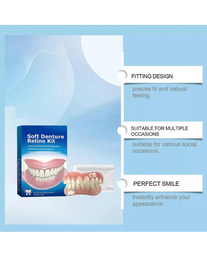 1-3x kit de regarnissage en silicone pour prothèses dentaires Greatfit,Kit de regarnissage pour prothèses [...]