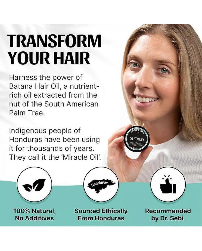 3x Huile de Batana brute pour la croissance des cheveux Huile de Batana 100% pure et naturelle pour traiter la [...]
