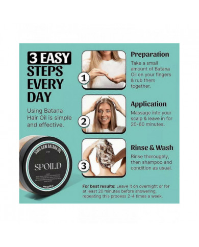 3x Huile de Batana brute pour la croissance des cheveux Huile de Batana 100% pure et naturelle pour traiter la [...]