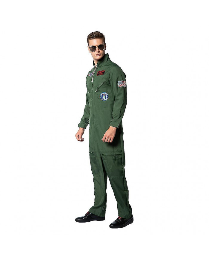Nouveau Halloween Top Gun Pilot Uniform Bar Party Games Group Performance Stage Suit