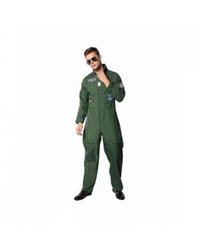 Nouveau Halloween Top Gun Pilot Uniform Bar Party Games Group Performance Stage Suit