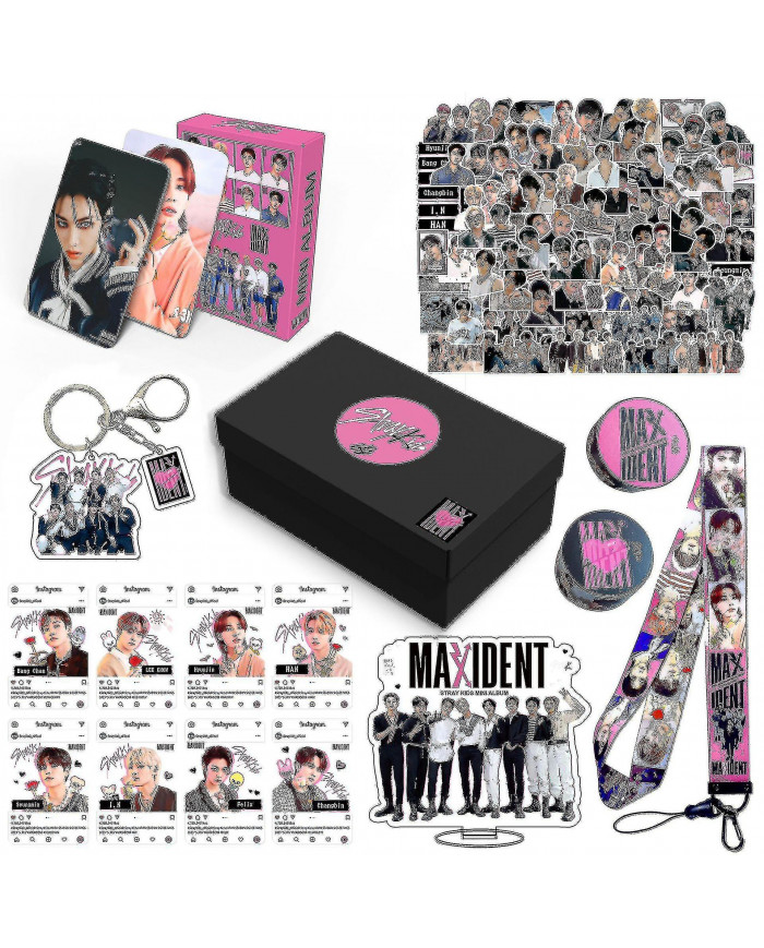 Stray Kids New Maxident Box Set Kpop Merche Photos Longe Porte-clés pour Skz Fans
