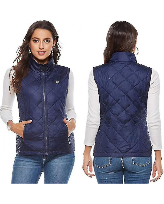 Gilet chauffant pour femme avec 9 zones de chauffe, gilet de chargement USB