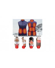Gilet chauffant pour femme avec 9 zones de chauffe, gilet de chargement USB