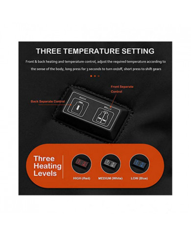 Gilet chauffant pour femme avec 9 zones de chauffe, gilet de chargement USB