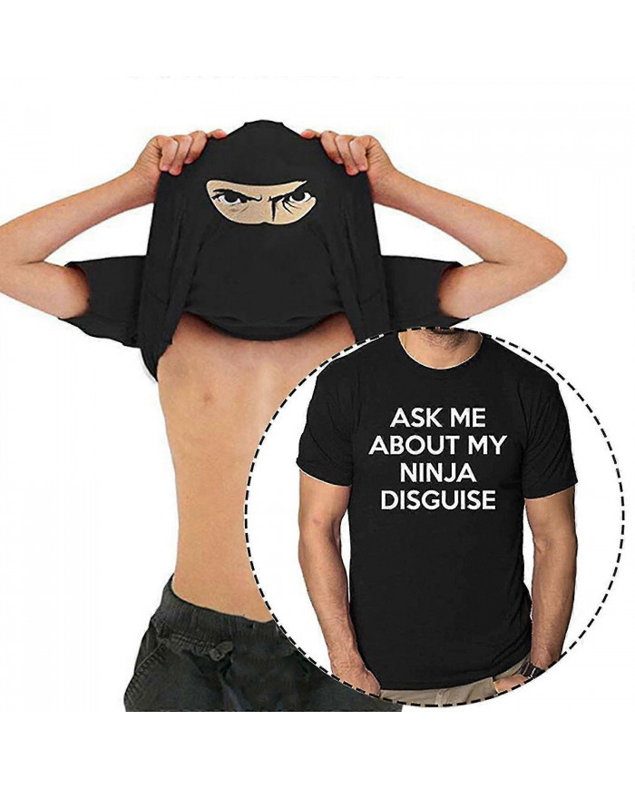 Les hommes me posent des questions sur mon déguisement de ninja Flip T Shirt Drôle de costume Humour graphique [...]