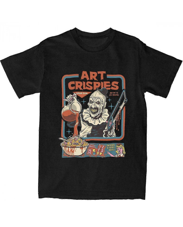Art Crispies Terrifier Clown Chemise Vêtements Hommes Femme Pur Coton Mode Rétro Horreur Tee Shirt Vêtements [...]