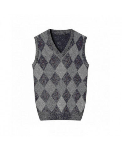 Yynuda Mens Cashmere Pullover Wool Blend Sans manches Knit V-neck Sweater