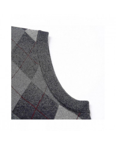 Yynuda Mens Cashmere Pullover Wool Blend Sans manches Knit V-neck Sweater