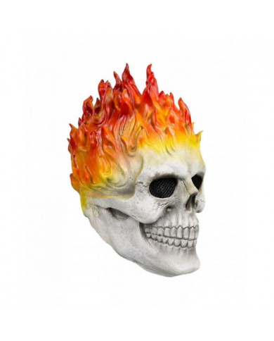 Halloween Ghost Rider Rouge Et Bleu Flamme Skull Masque Horreur Fantôme Full Face Latex Cosplay Costume Accessoires