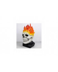 Halloween Ghost Rider Rouge Et Bleu Flamme Skull Masque Horreur Fantôme Full Face Latex Cosplay Costume Accessoires