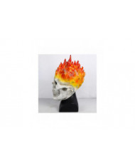 Halloween Ghost Rider Rouge Et Bleu Flamme Skull Masque Horreur Fantôme Full Face Latex Cosplay Costume Accessoires