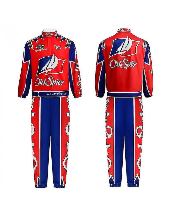 Film Ricky Bobby Cosplay Uniforme Racing Wear Top Pantalon Homme Halloween Carnaval Tenues de haute qualité et sûr