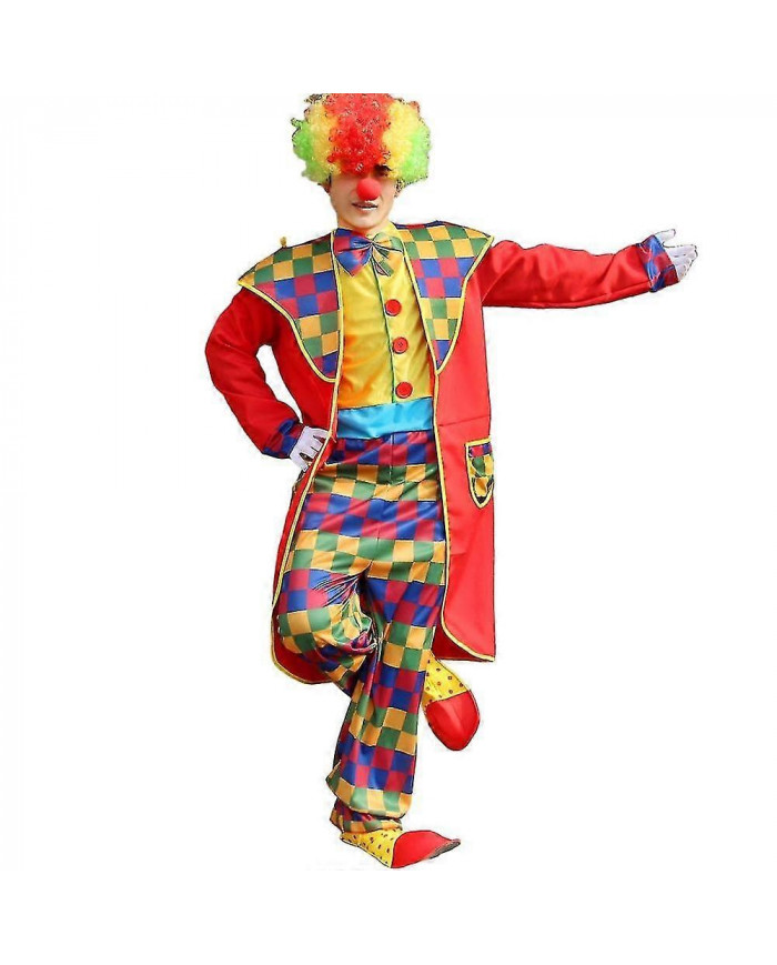 Costume de clown d’Halloween pour adultes, tenue de clown pour hommes et femmes
