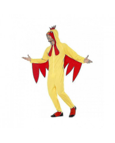 Costume de poulet pour homme, combinaison d'Halloween volaille jaune