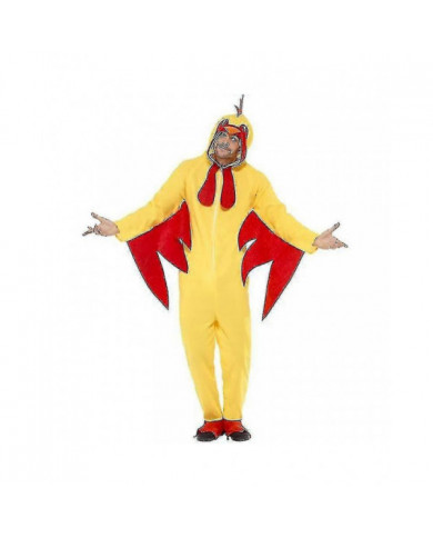 Costume de poulet pour homme, combinaison d'Halloween volaille jaune