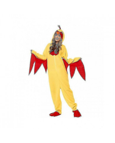 Costume de poulet pour homme, combinaison d'Halloween volaille jaune