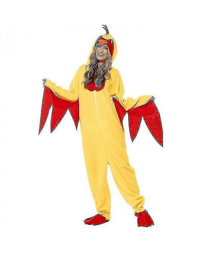 Costume de poulet pour homme, combinaison d'Halloween volaille jaune