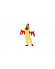 Costume de poulet pour homme, combinaison d'Halloween volaille jaune