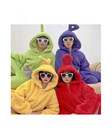 Unisexe Teletubbies Costumes Disi Onesies Lala Cosplay Pyjama Adulte Pyjamas Animal Sleepwear Combinaison