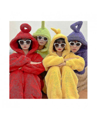 Unisexe Teletubbies Costumes Disi Onesies Lala Cosplay Pyjama Adulte Pyjamas Animal Sleepwear Combinaison