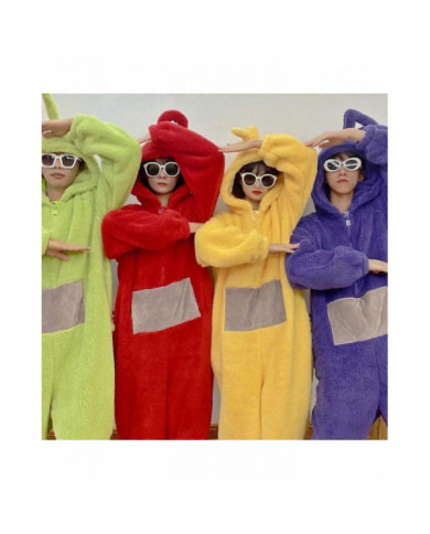 Unisexe Teletubbies Costumes Disi Onesies Lala Cosplay Pyjama Adulte Pyjamas Animal Sleepwear Combinaison