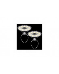 2 Pack Light Up Angel Halo Headband Led White Feather Headband Angel Halo Headband pour Noël