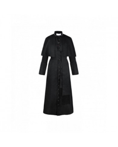 Solid Pastor Cos Costume Halloween Priest Medieval Retro Cosplay Costume Stock