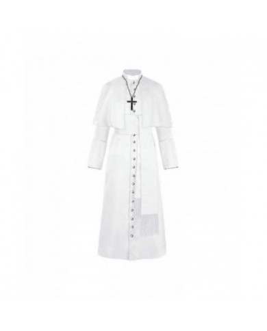 Solid Pastor Cos Costume Halloween Priest Medieval Retro Cosplay Costume Stock