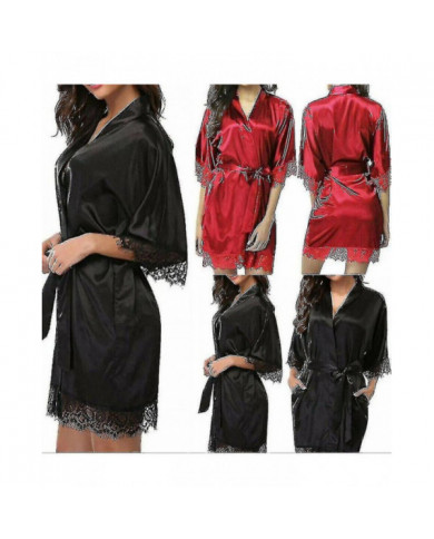 Satin Robe Wedding Bride Bridesmaid Kimono Dressing Gown Sleepwear Bathrobe