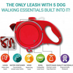 Multifunction Pet Dog Leash With Built-in Water Bottle Waste Bag Dispenser Multifunction Pet Dog Leash With Built-in Water Bottle Waste Bag Dispenser