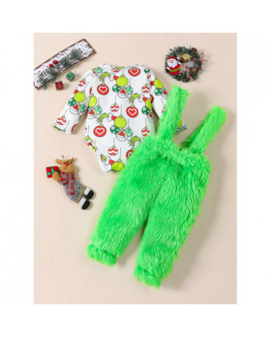 Le bébé qui a volé la tenue de Noël Baby Boys Girls Xmas Green Furry Monster Costume Vêtements Set