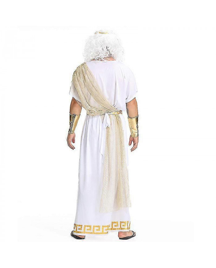 Adulte Roi Romain Grec Halloween Déguisement Jusqu’à Dieu Hommes Zeus Costume