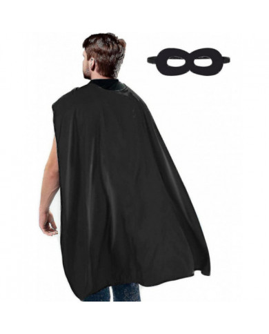 Capes et masques de super-héros adultes - Capes de fête de super-héros adultes noirs